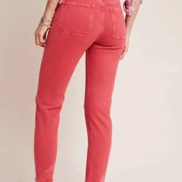 ANTHRO PILCRO & The Letterpress Jeans Ultra High-Rise Slim Straight 25 NEW NWT - Picture 12 of 12
